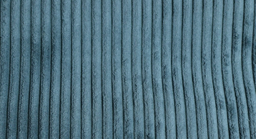 Tissu velours côtelé bleu