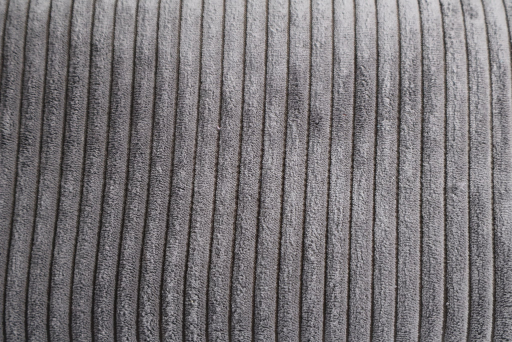 Tissu velours côtelé gris foncé