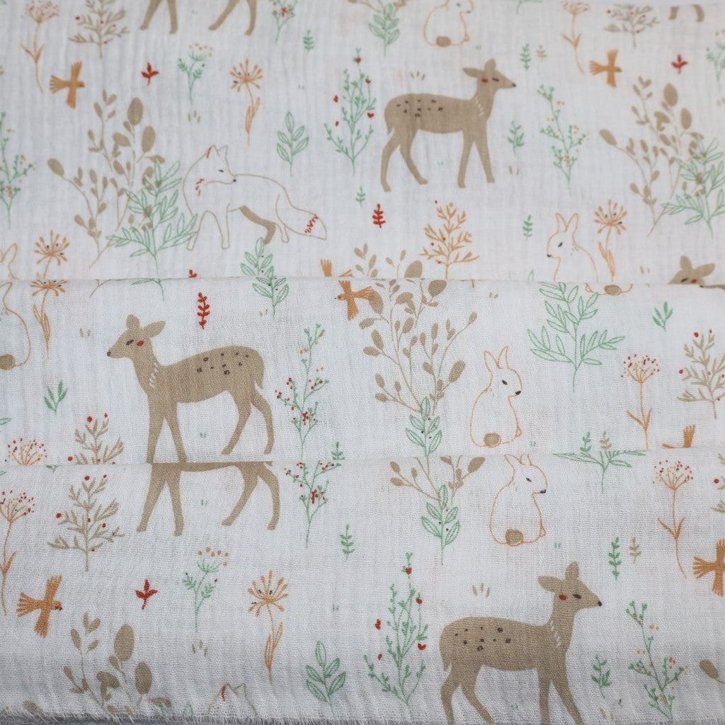 Tissu imprimé gaze de coton