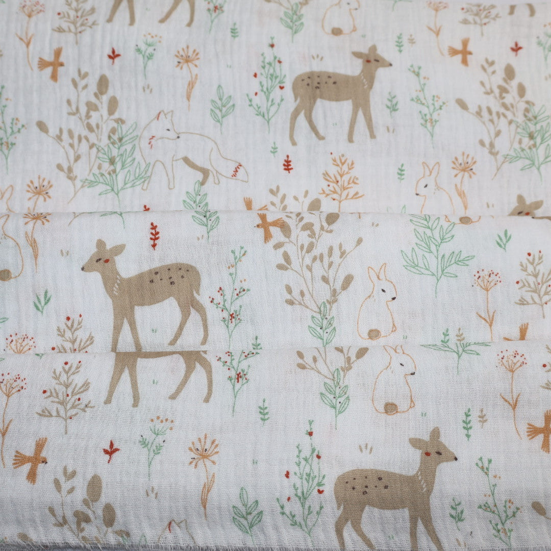 Tissu imprimé gaze de coton