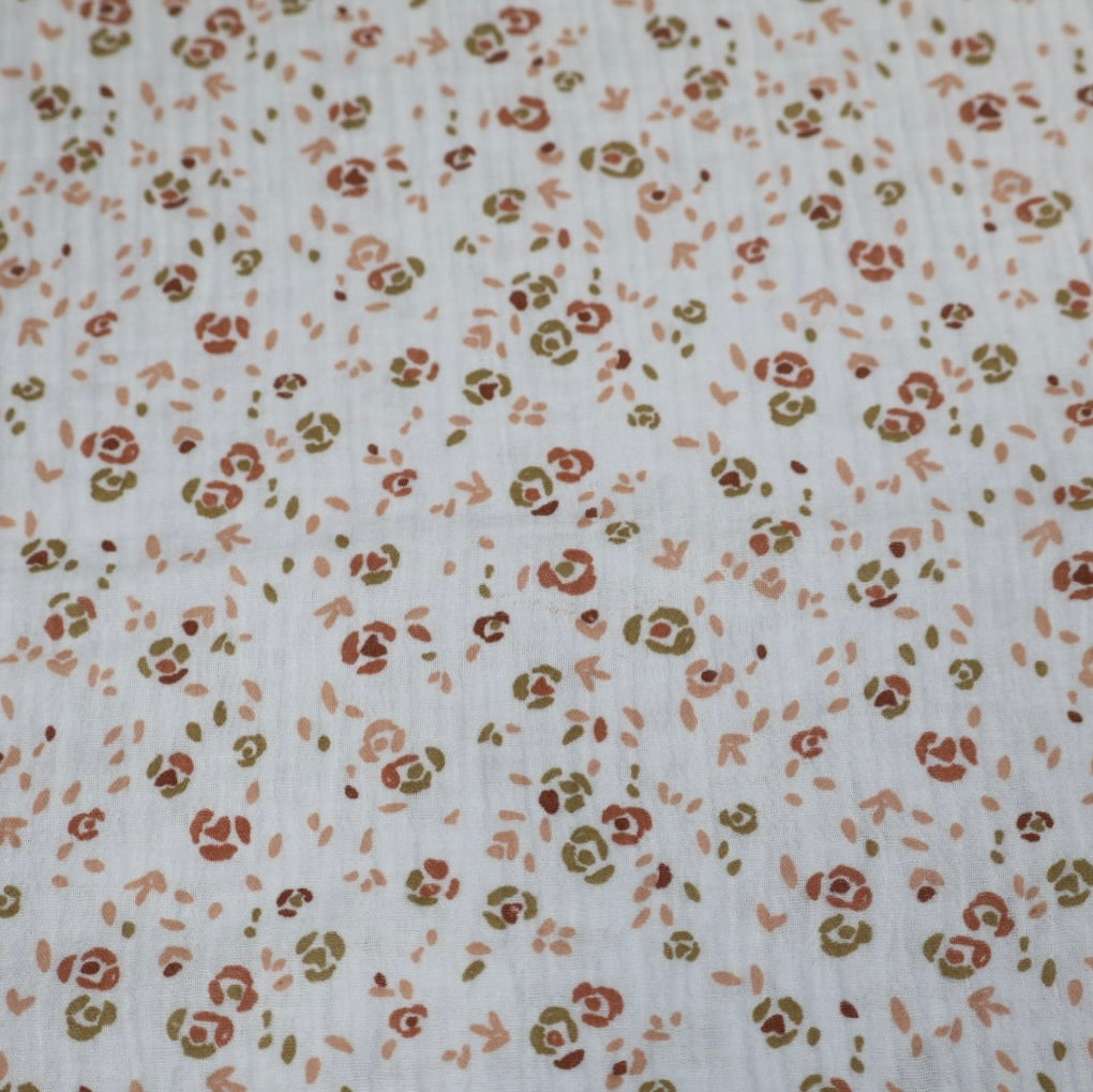 Tissu en gaze de coton imprimé