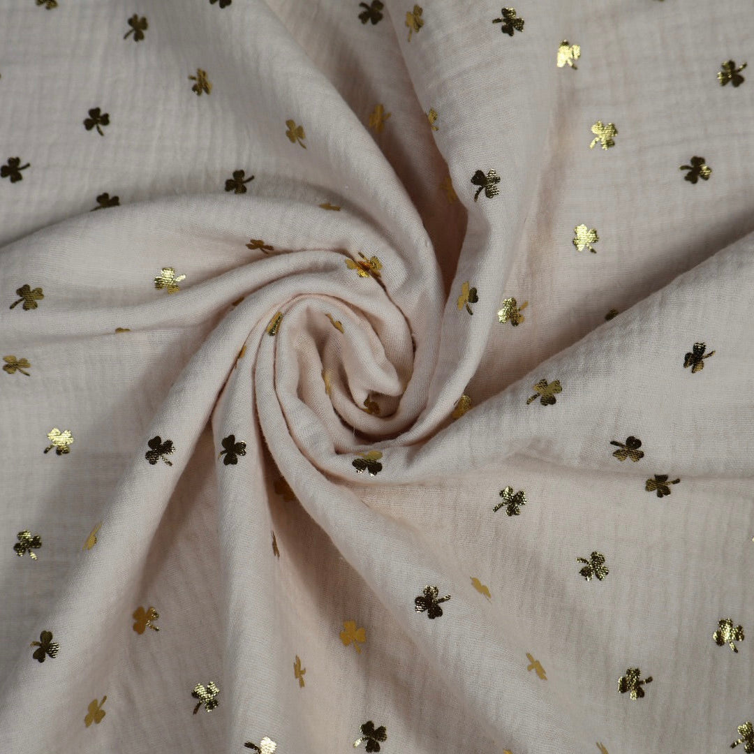 Tissu gaze de coton beige