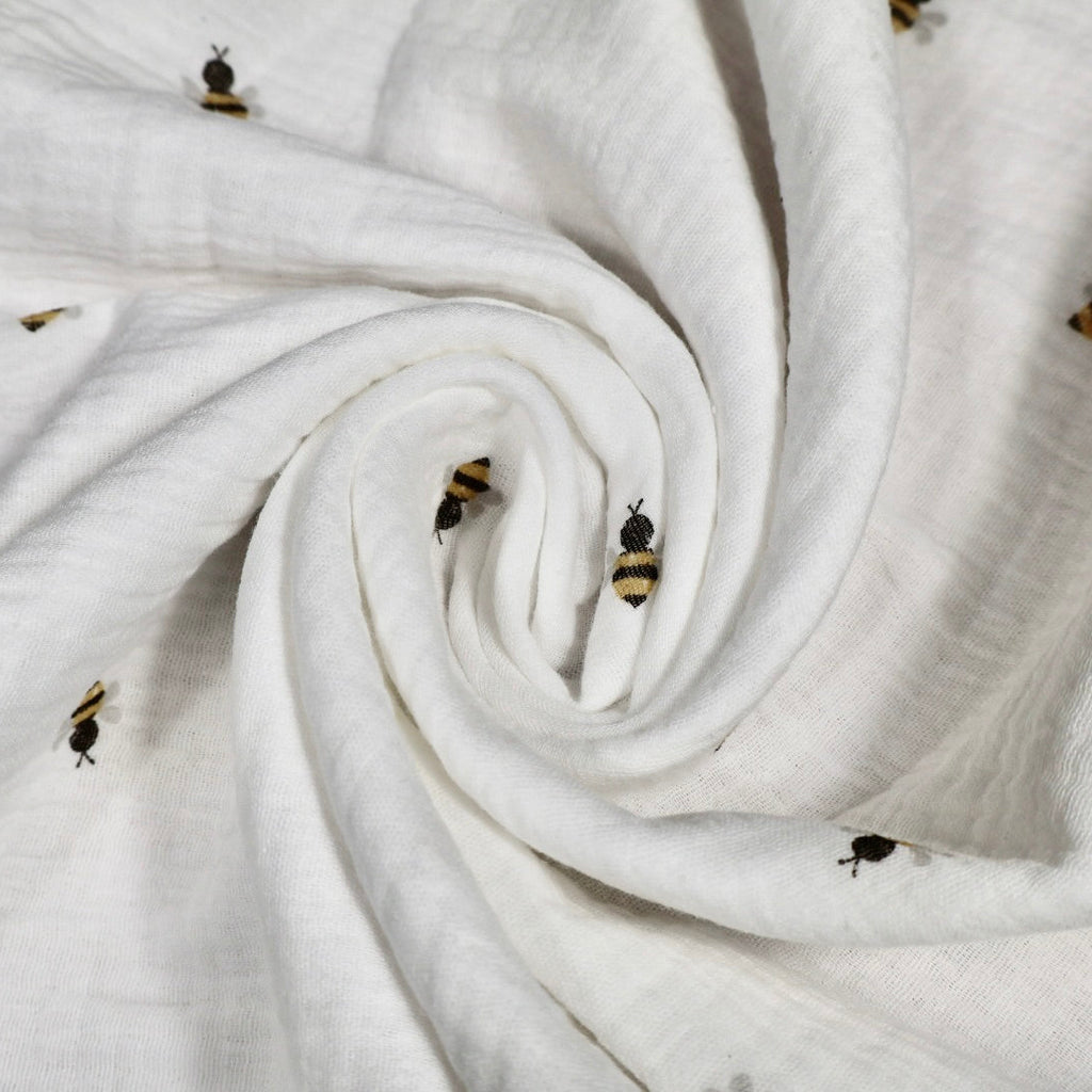 Tissu gaze de coton abeille