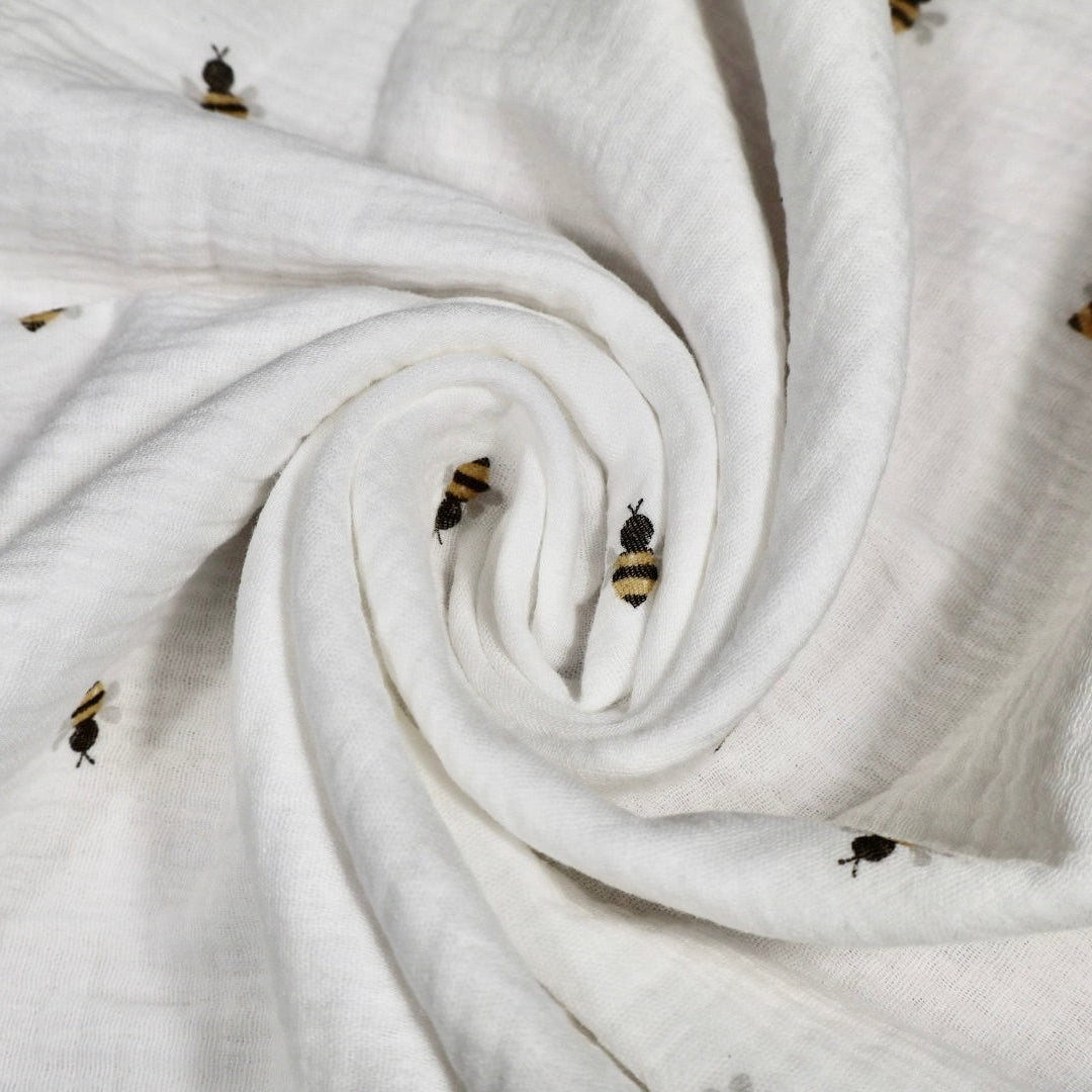 Tissu gaze de coton abeille