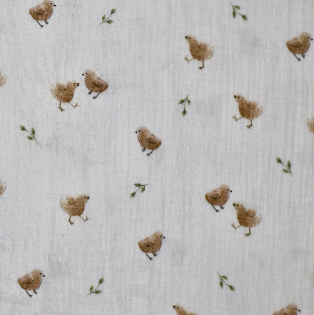 Tissu en gaze de coton imprimé