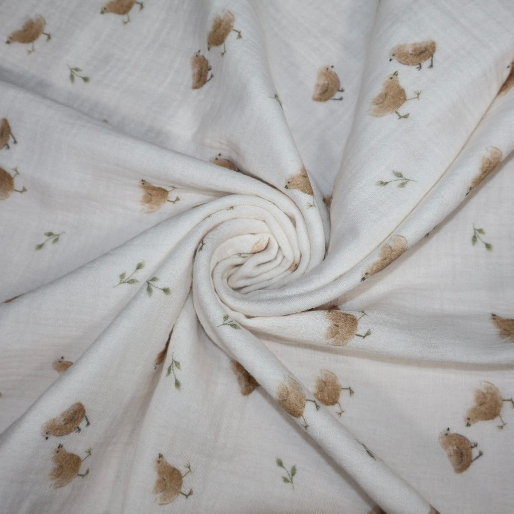 Tissu en gaze de coton imprimé