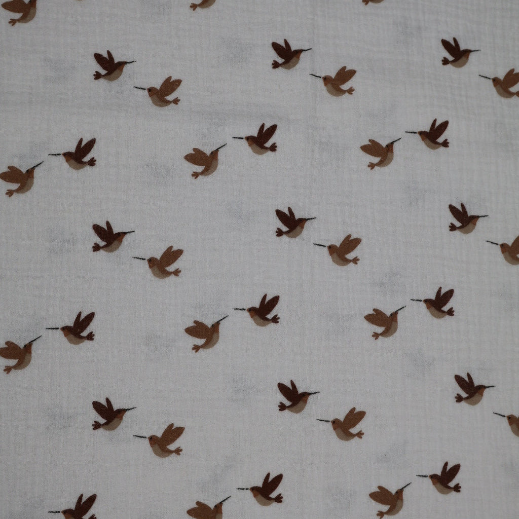 Tissu gaze de coton imprimé