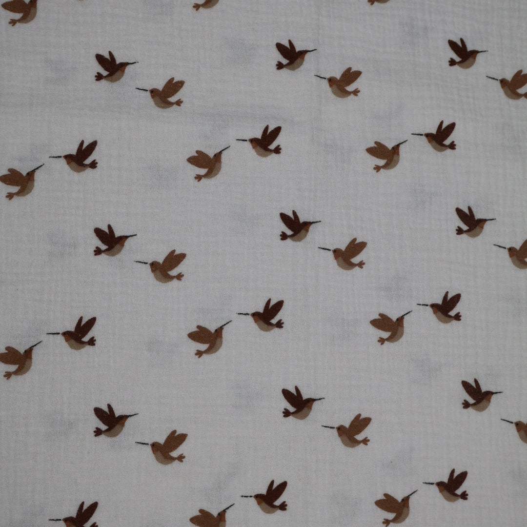 Tissu gaze de coton imprimé