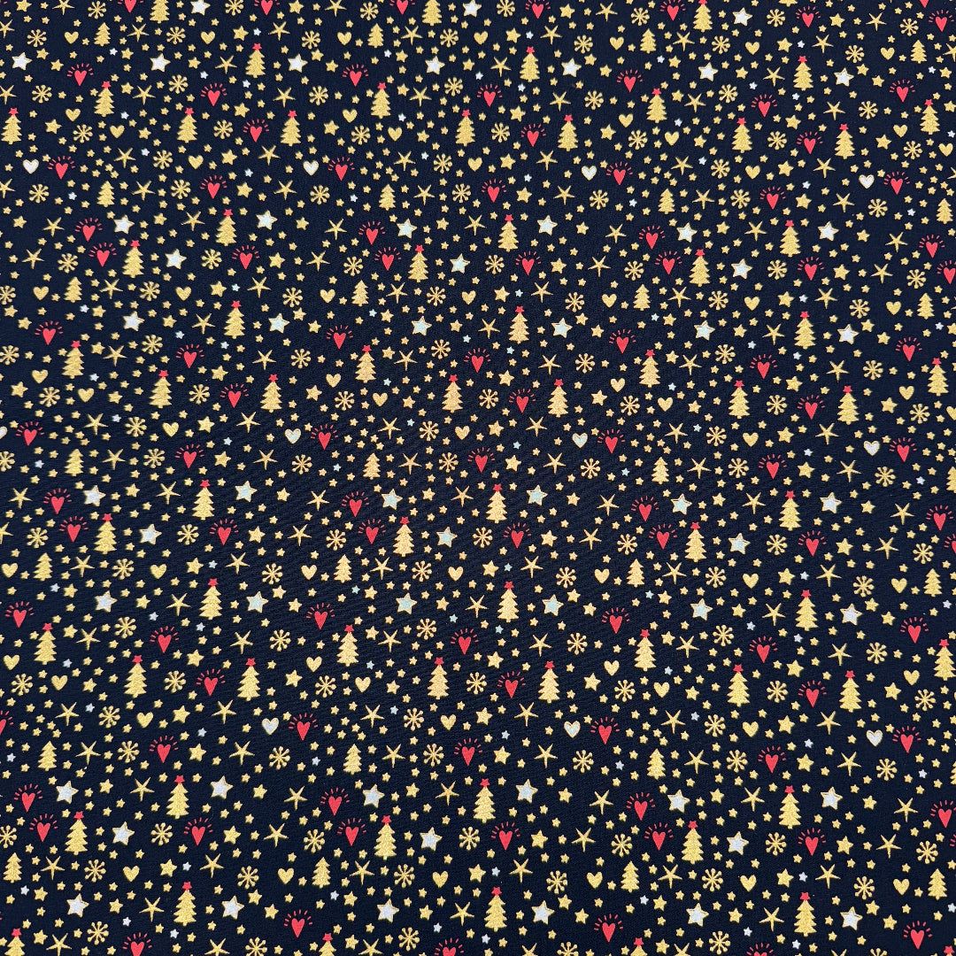 Coton de Noël " Nuit étoilée de Noël "