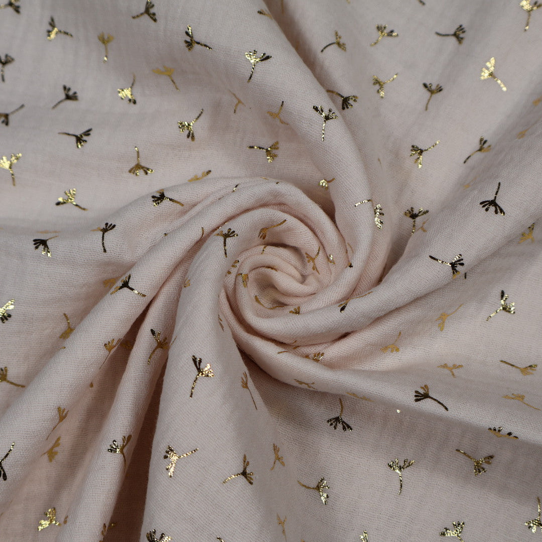 Tissu gaze de coton beige