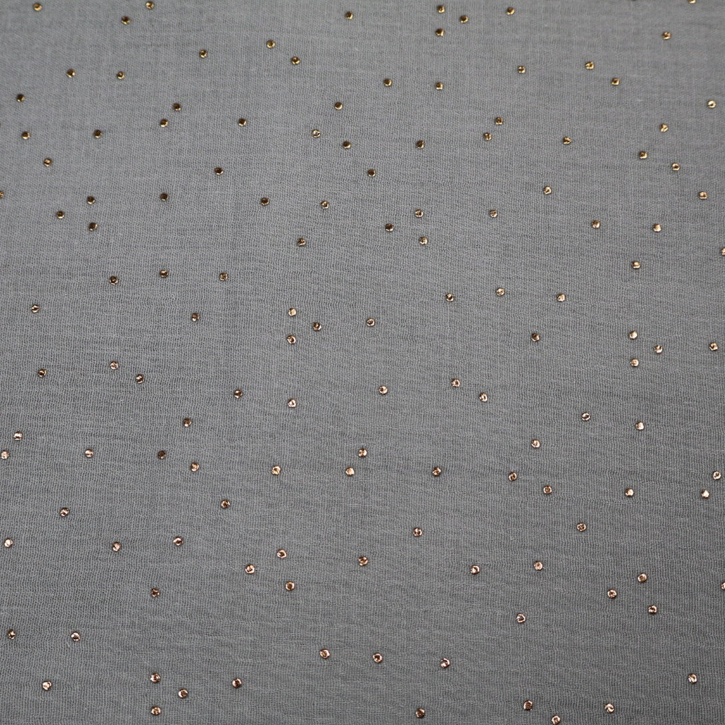 Tissu gaze de coton bleu gris