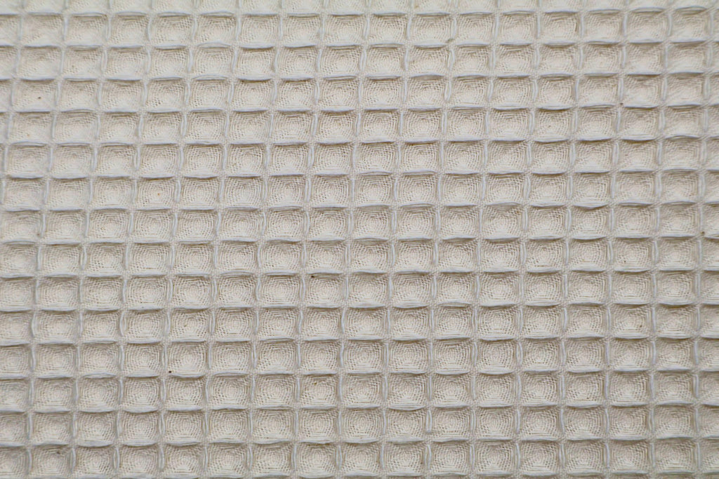 Tissu nid d'abeille écru