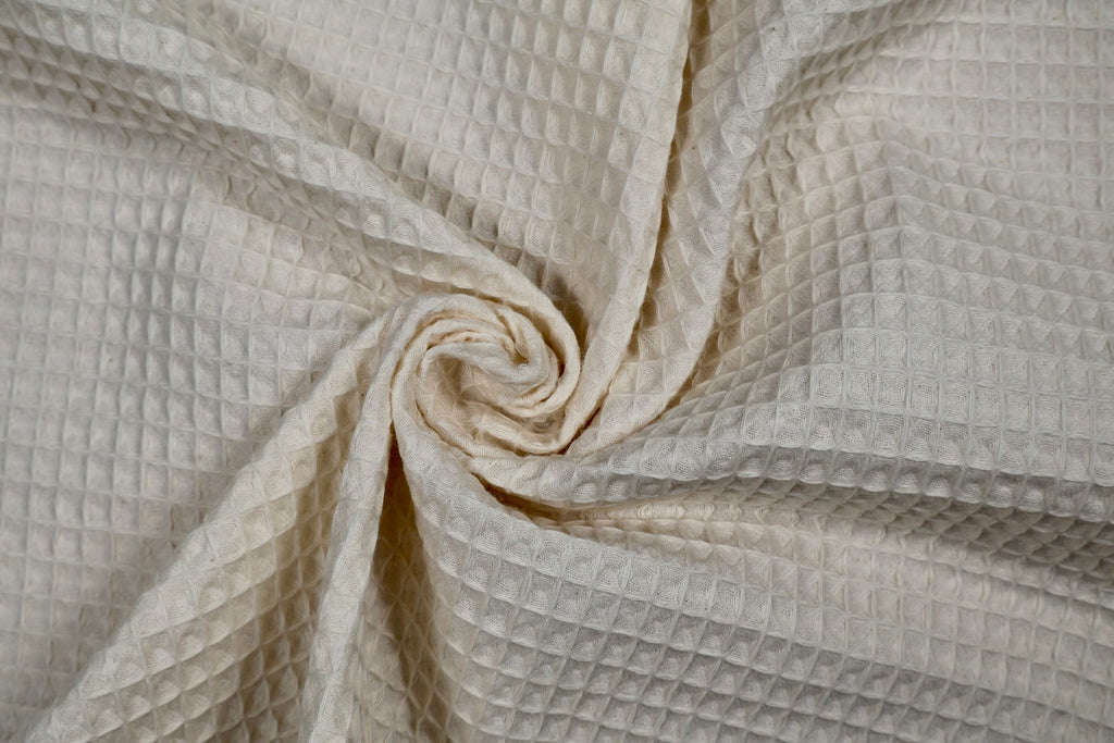 Tissu nid d'abeille écru