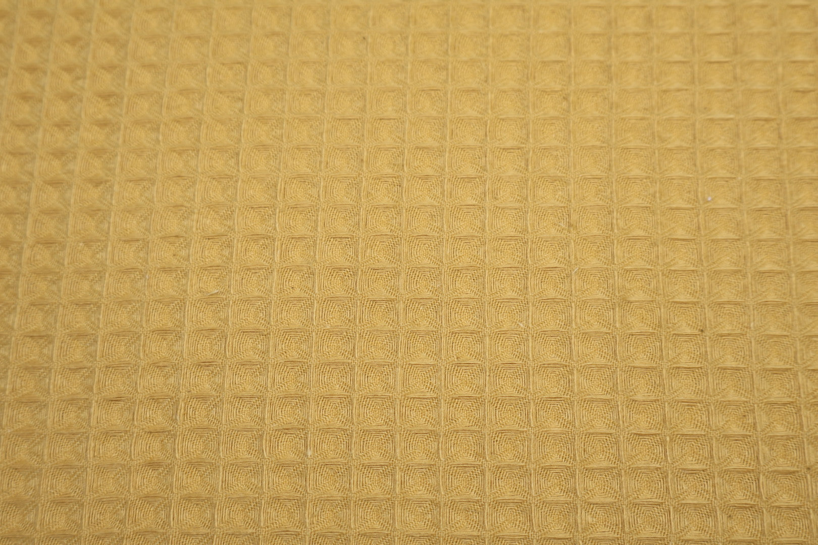 Tissu nid d'abeille moutarde