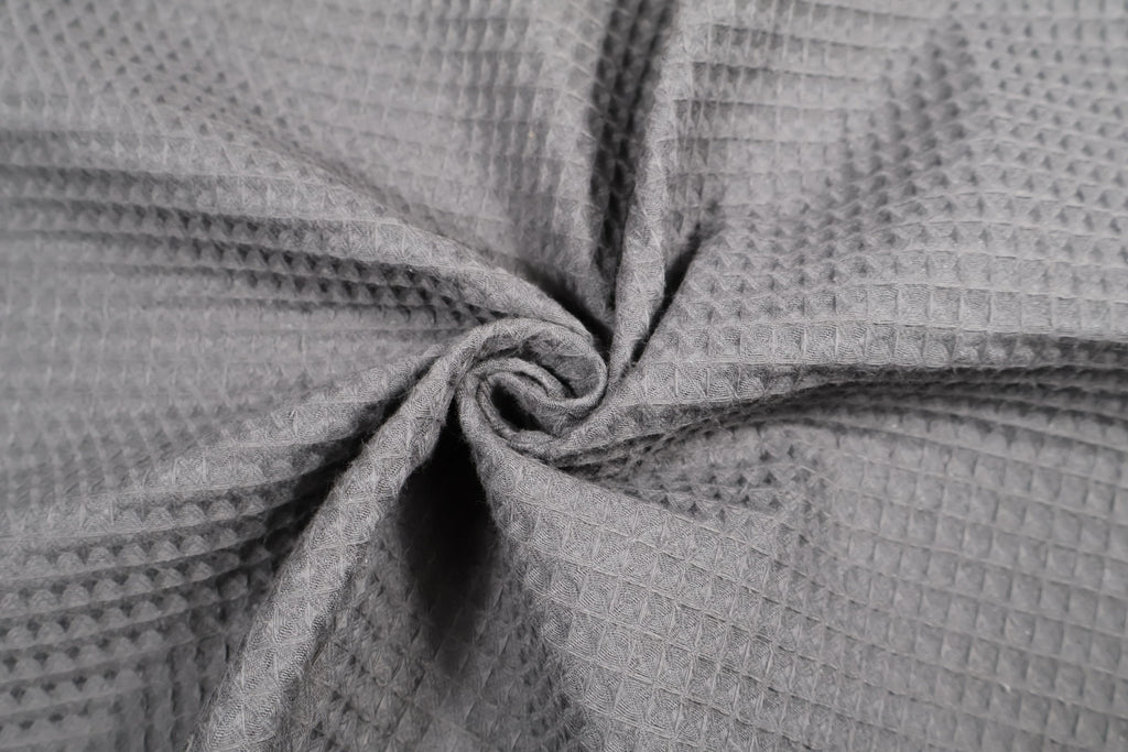 Tissu nid d'abeille gris