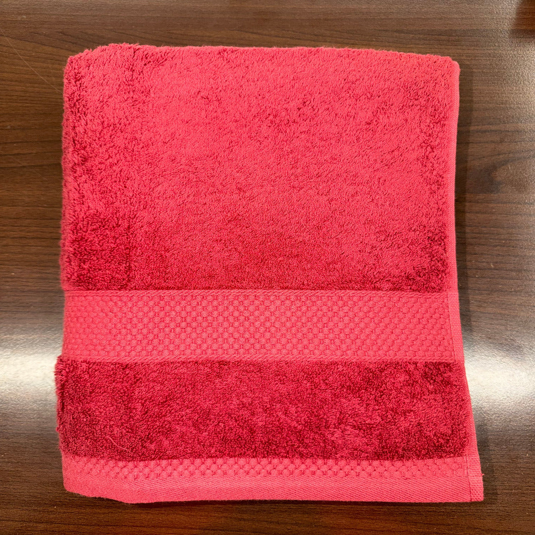 Drap de douche rouge carmin