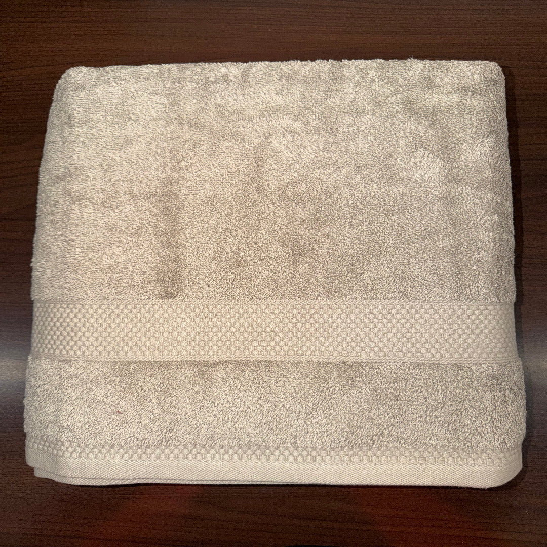 Drap de bain beige foncé chanvre