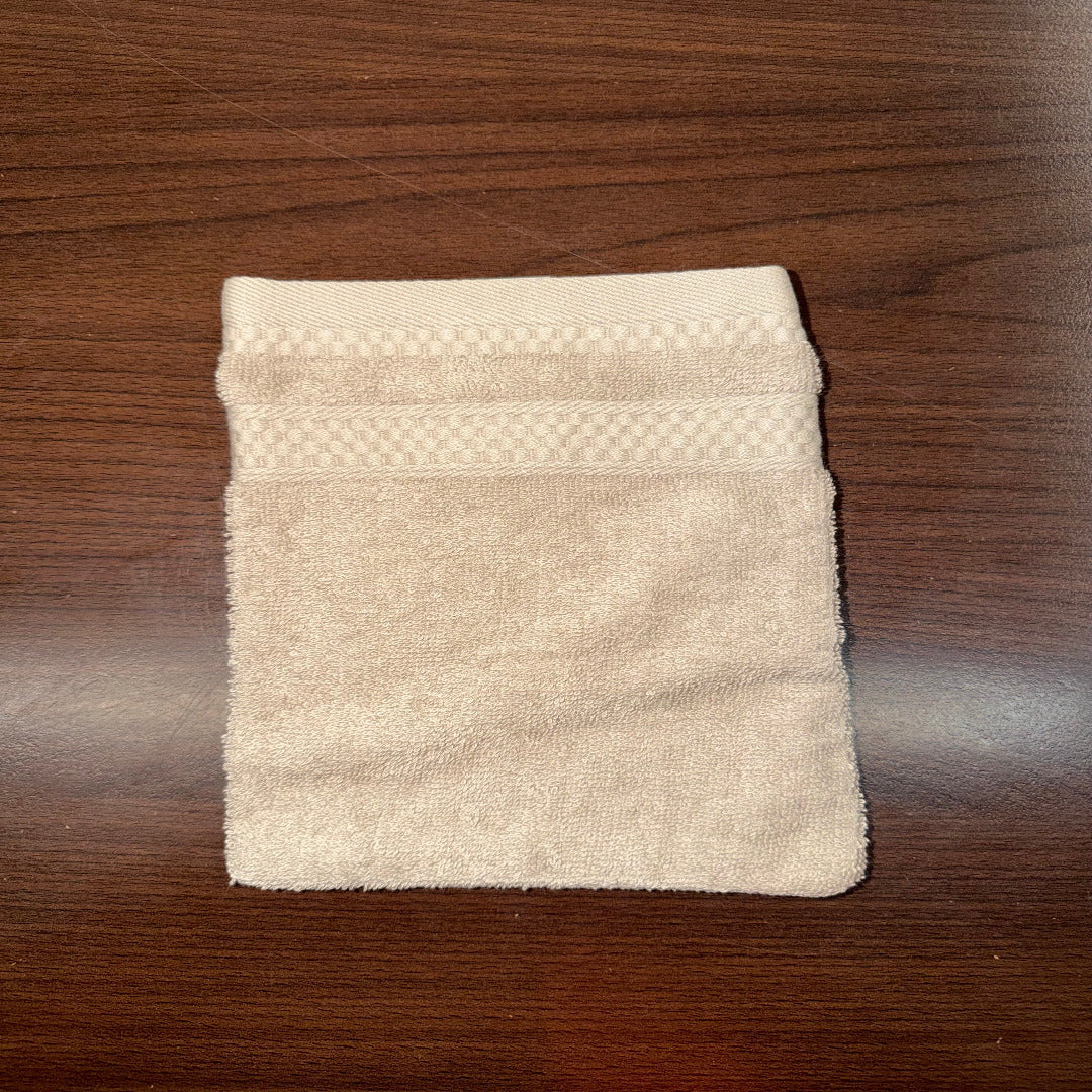 Gant de toilette beige foncé chanvre