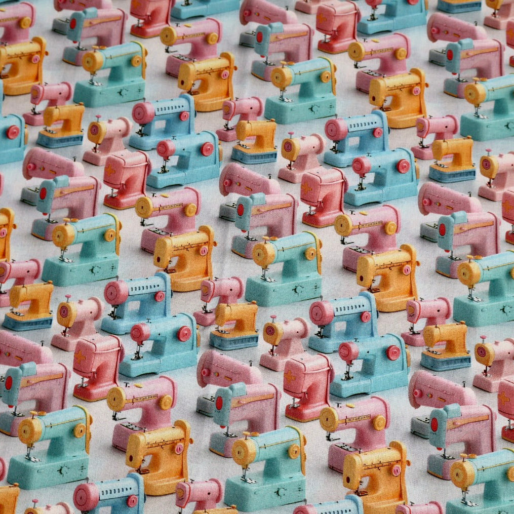 Tissu coton 3D imprimé machine à coudre