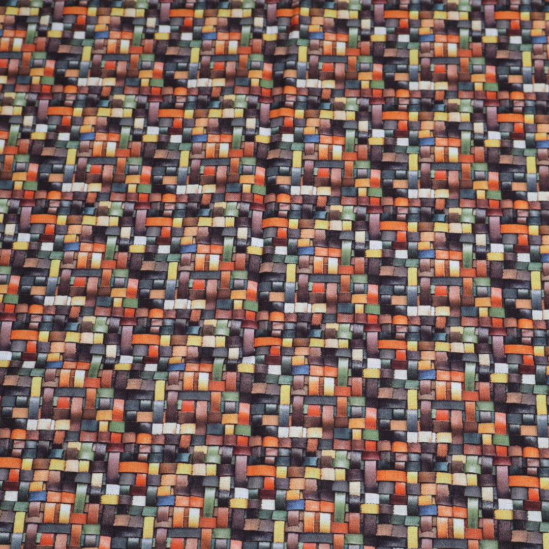 Tissu coton 3D imprimé mixte