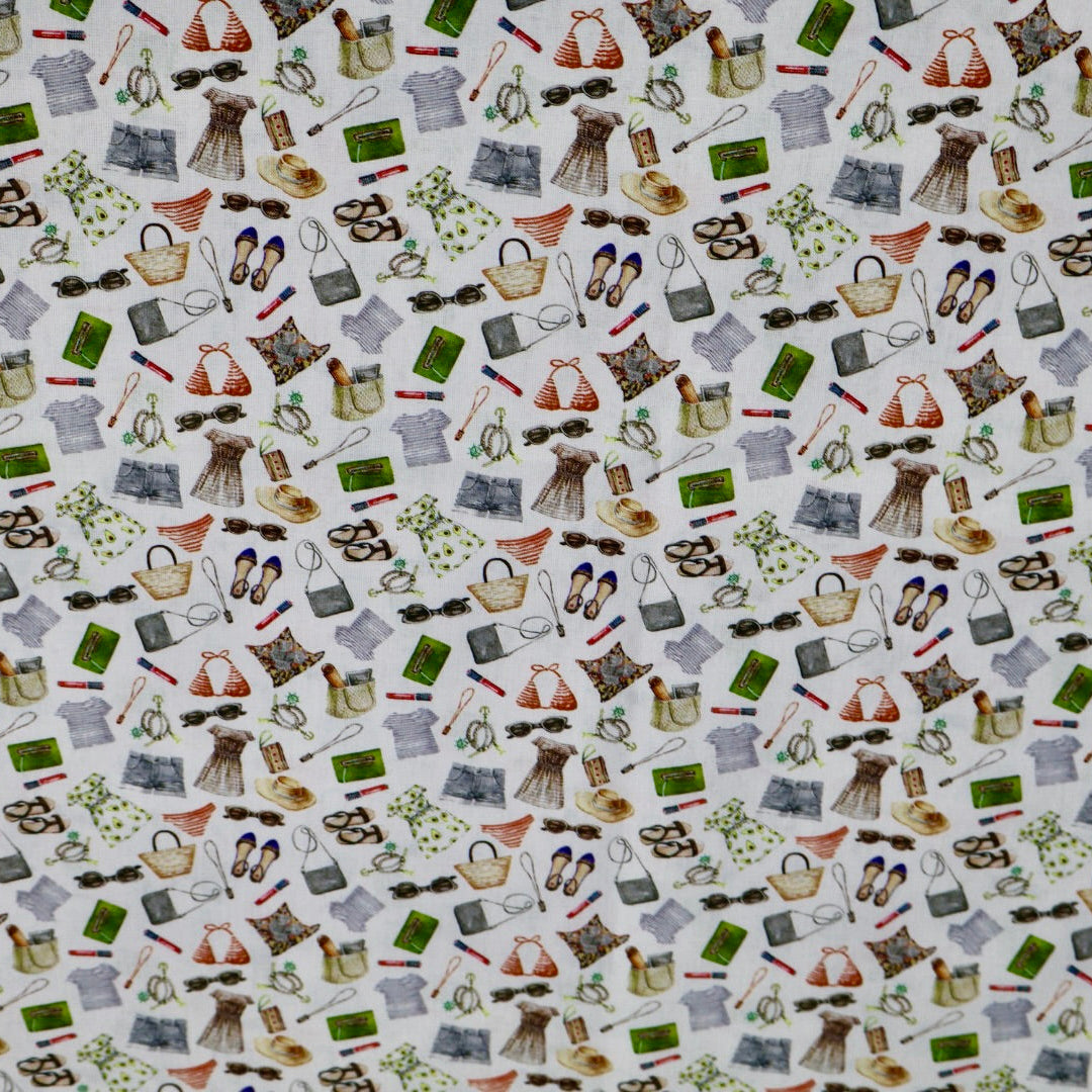 Tissu coton 3D imprimé