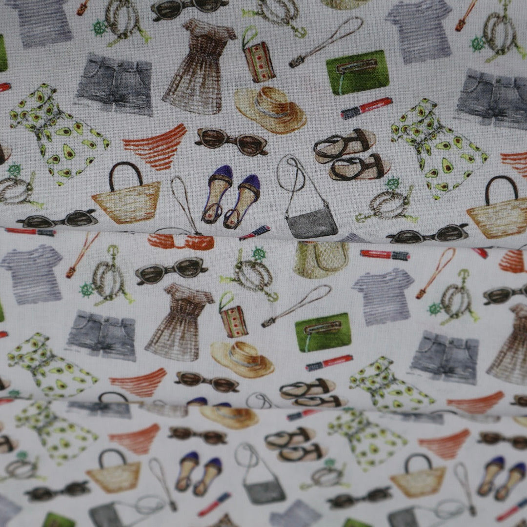 Tissu coton 3D imprimé