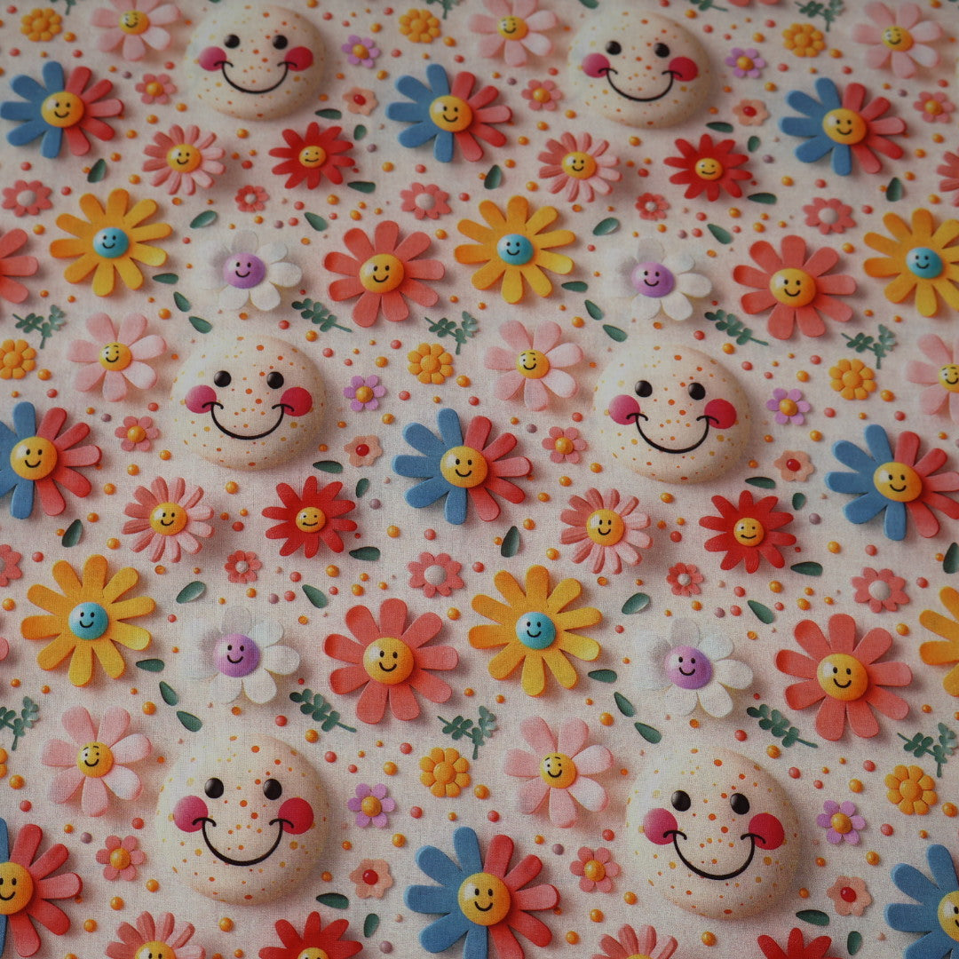 Tissu coton 3D imprimé