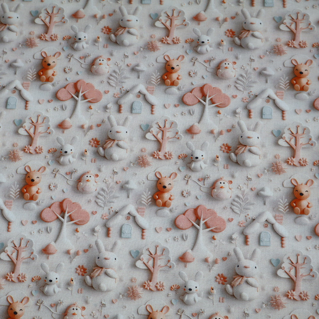 Tissu coton 3D imprimé enfant