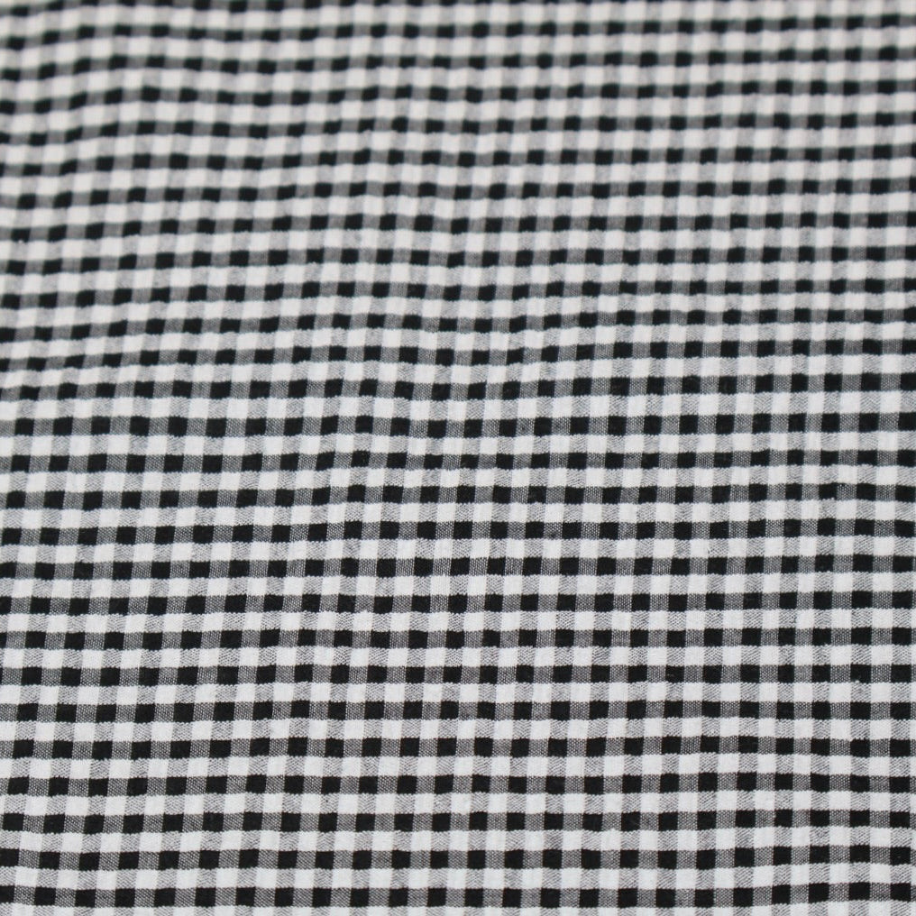Tissu vichy noir et blanc