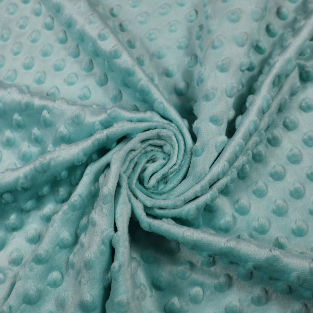 Tissu minky bleu lagon