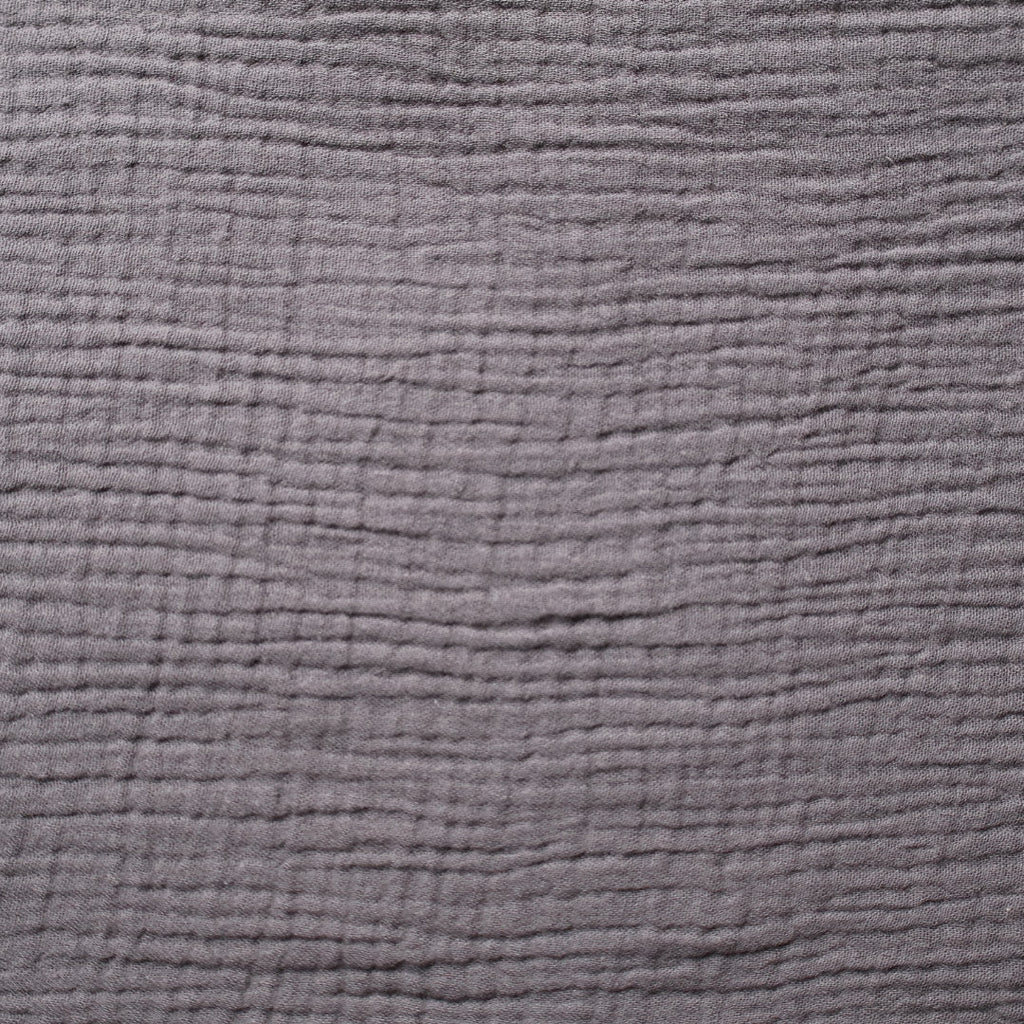 Tissu gaze de coton unis grise