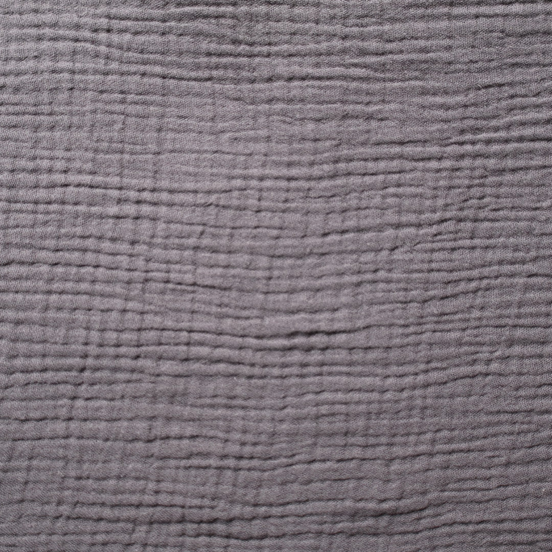 Tissu gaze de coton unis grise