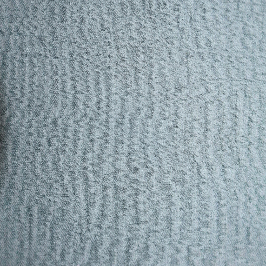 Tissu gaze de coton uni bleu