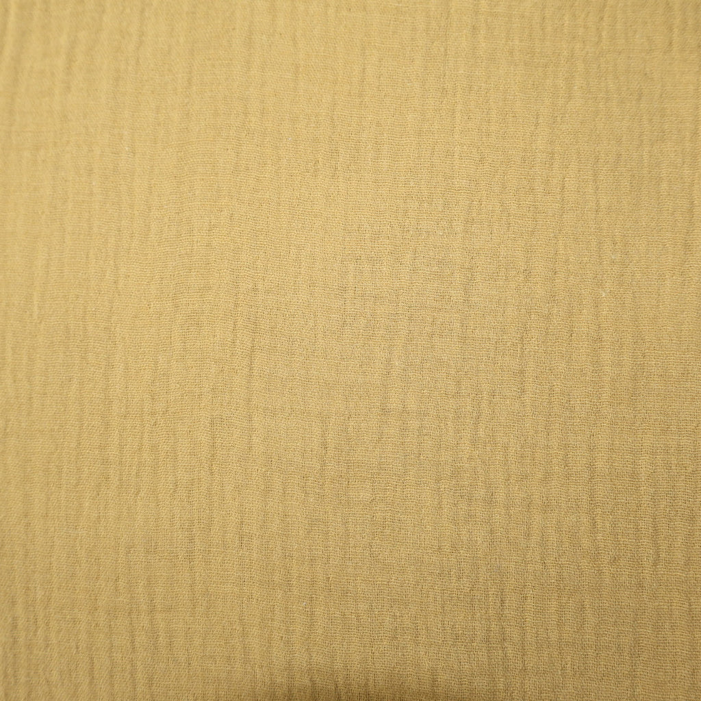 Tissu gaze de coton unie jaune