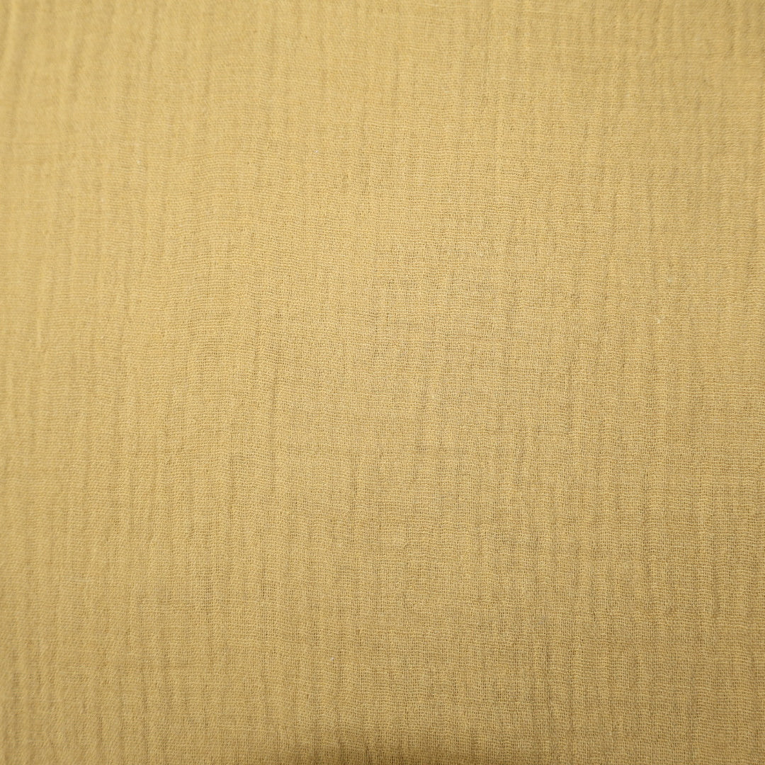 Tissu gaze de coton unie jaune