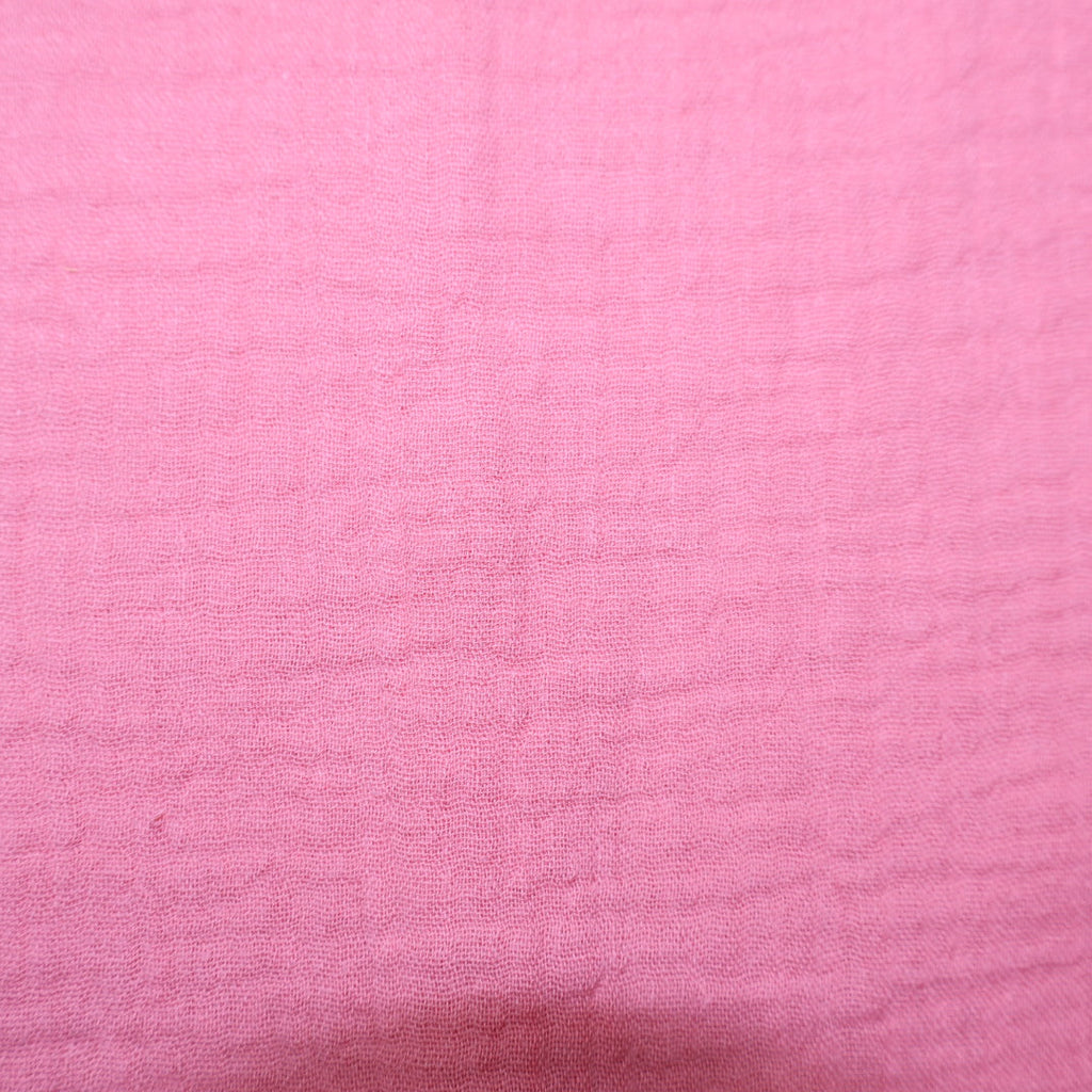 Tissu gaze de coton rose