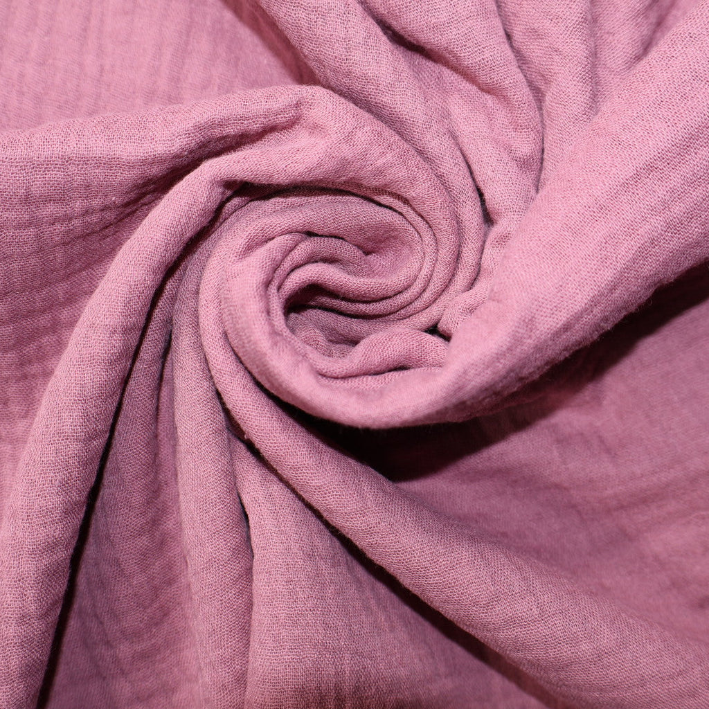 Tissu gaze de coton rose