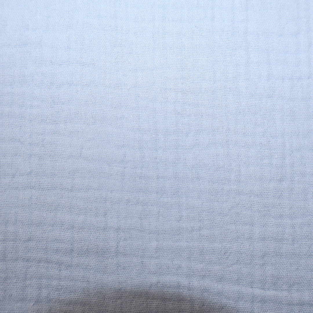 Tissu gaze de coton bleu ciel