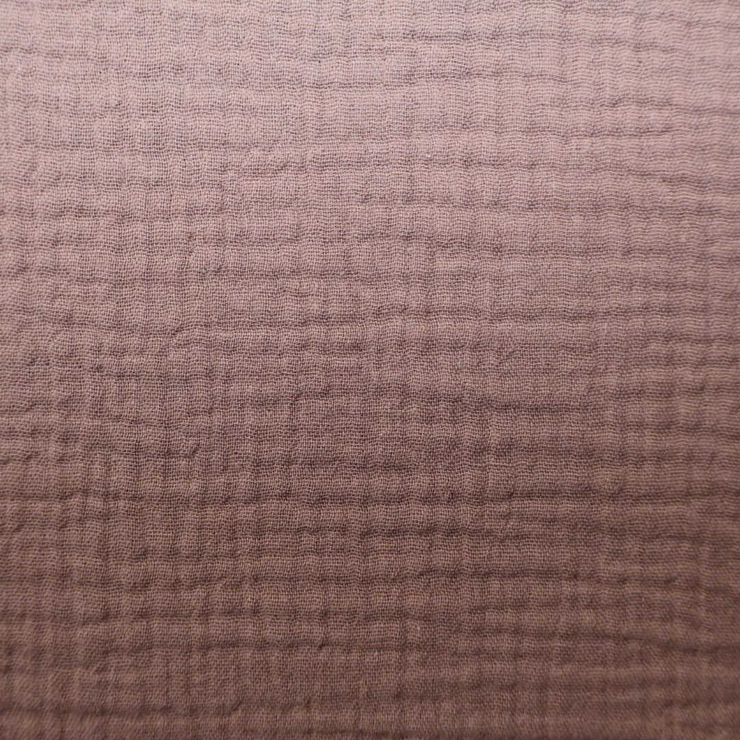 Tissu gaze de coton marron