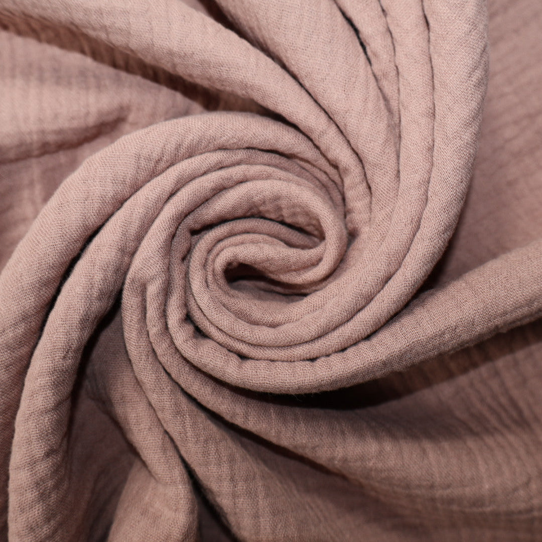 Tissu gaze de coton marron