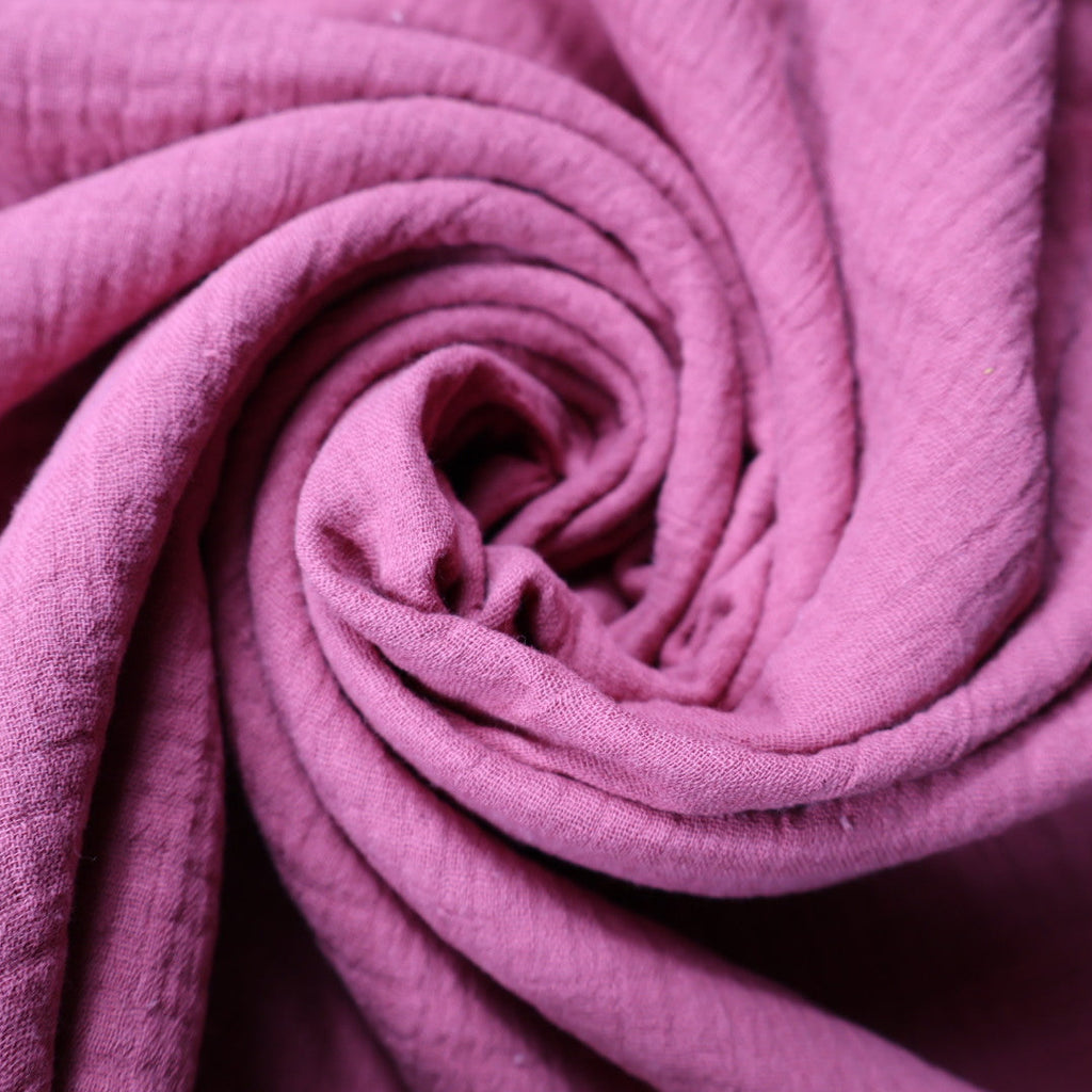 Tissu gaze de coton rose