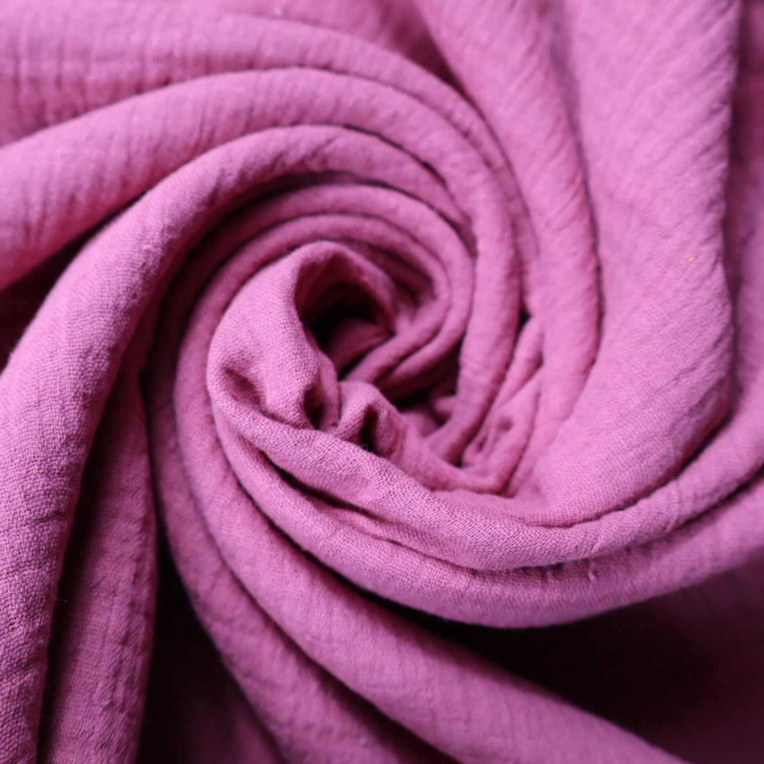 Tissu gaze de coton rose