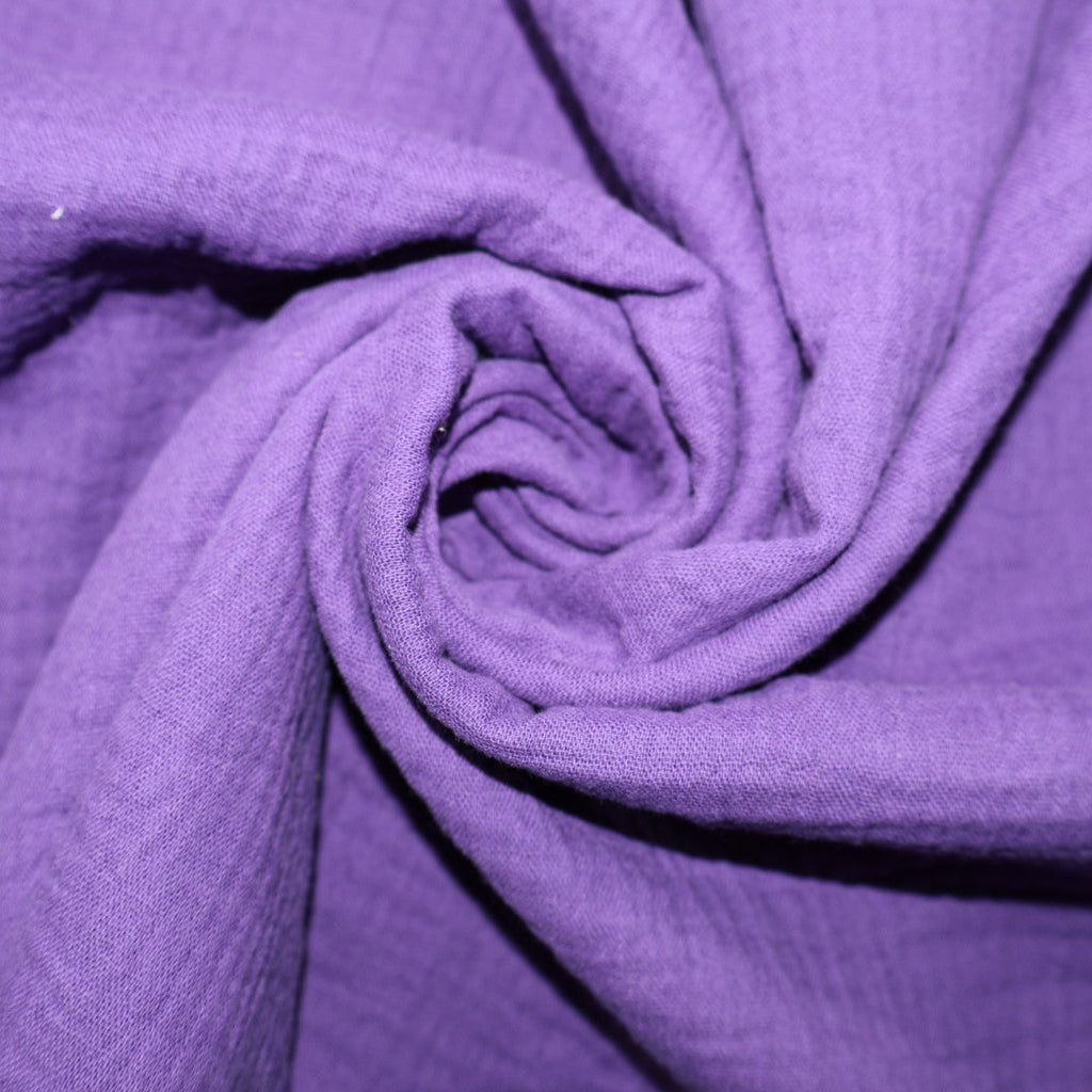 Tissu gaze de coton violette