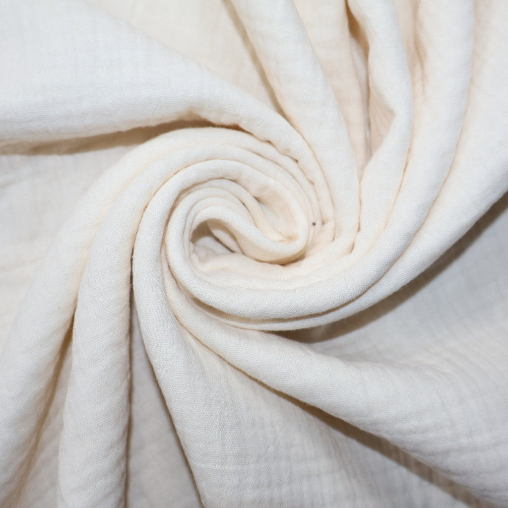 Tissu gaze de coton écru