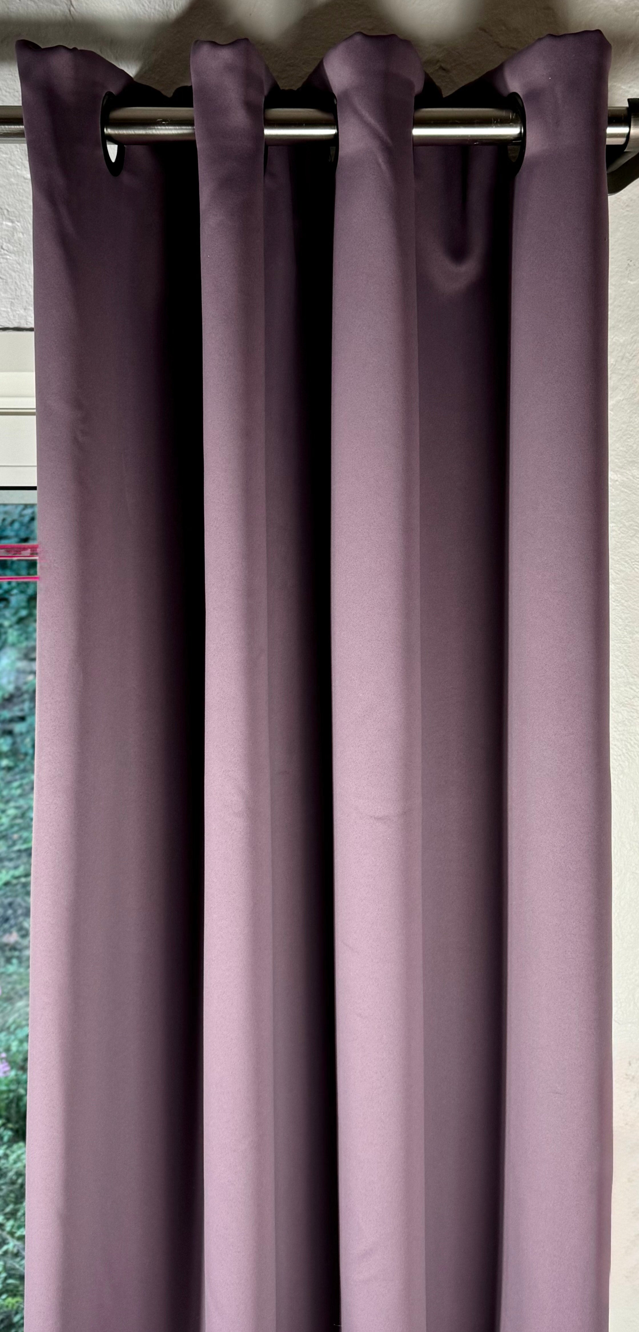 Rideau violet occultant doublé thermique